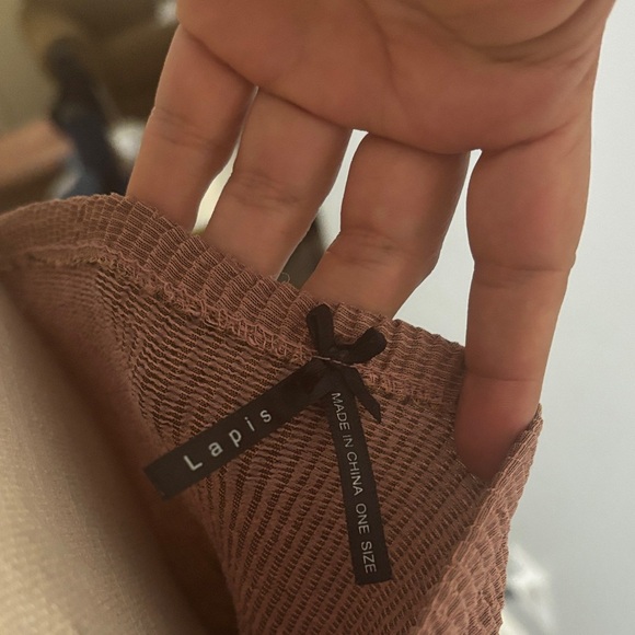 Lapis Strapless Dress in Brown and Tan - Picture 2 of 6